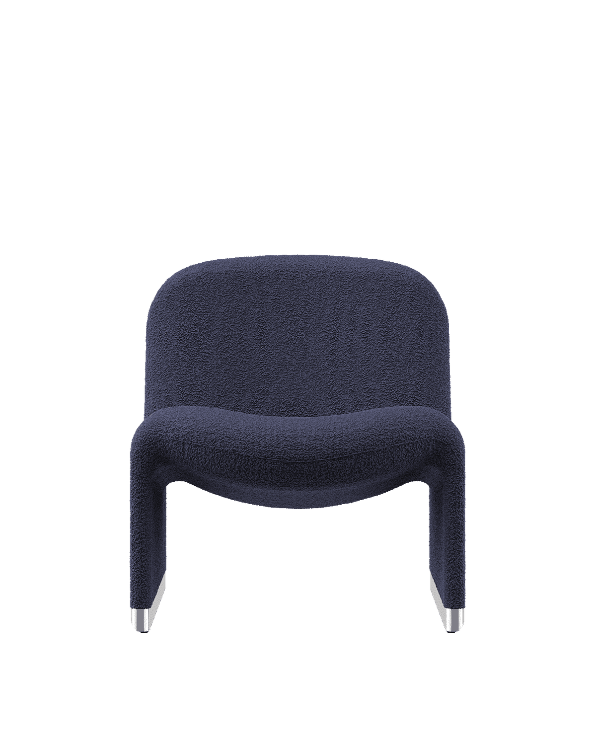 Fauteuil en laine bouclé bleu marine Alky - Anonima Castelli - The Cool Republic