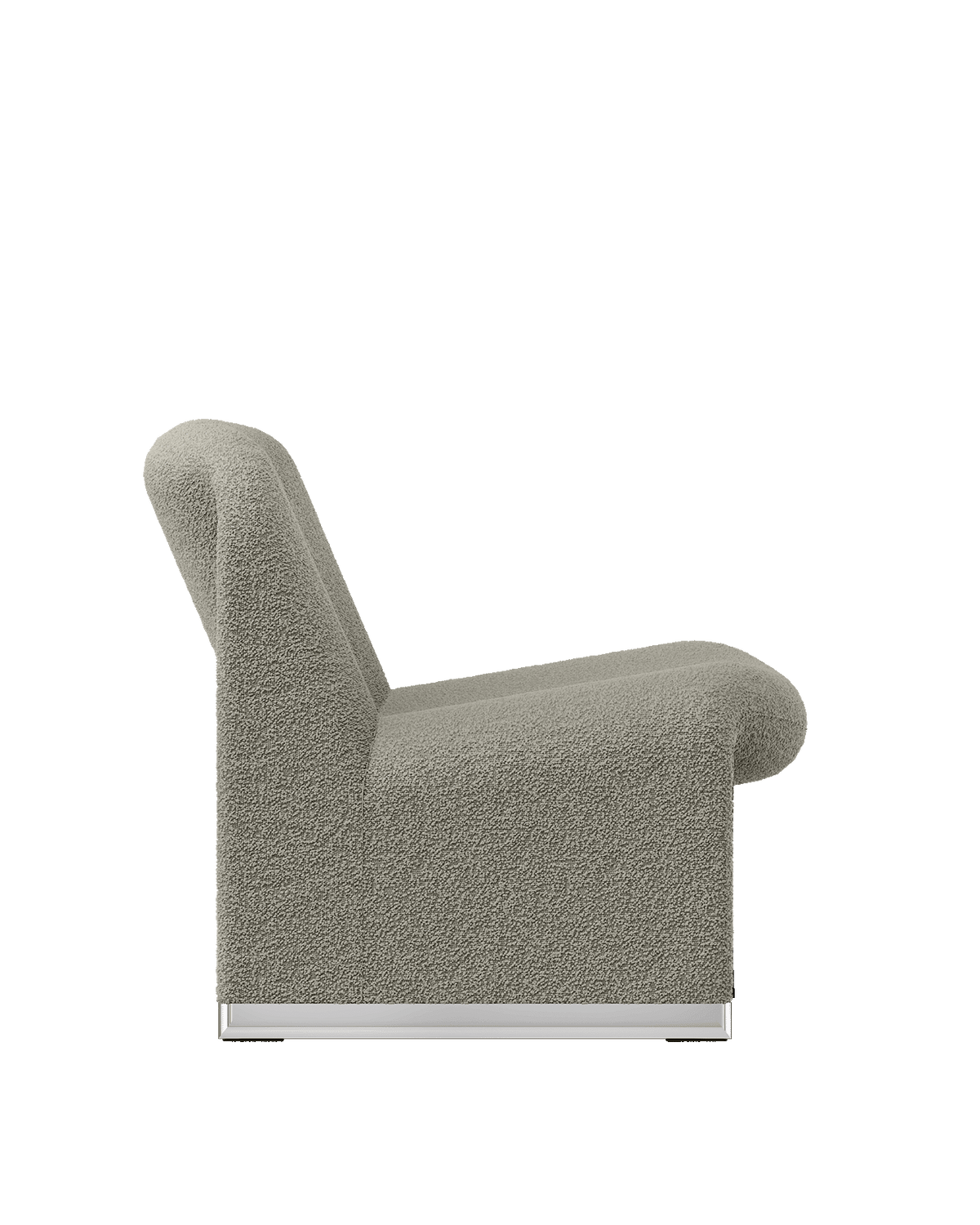 Fauteuil en laine bouclé gris taupe Alky - Anonima Castelli - The Cool Republic