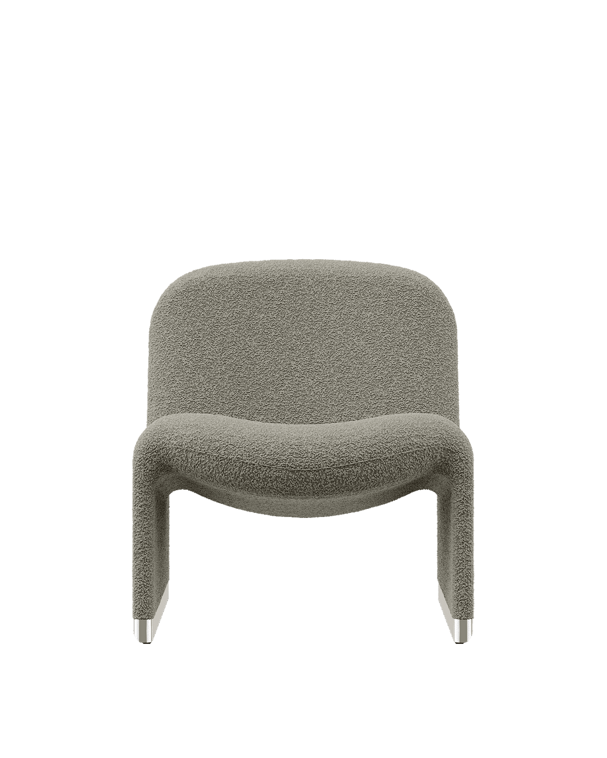 Fauteuil en laine bouclé gris taupe Alky - Anonima Castelli - The Cool Republic