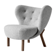 Fauteuil en laine gris et pieds en noyer Little Petra VB1 - &tradition - The Cool Republic