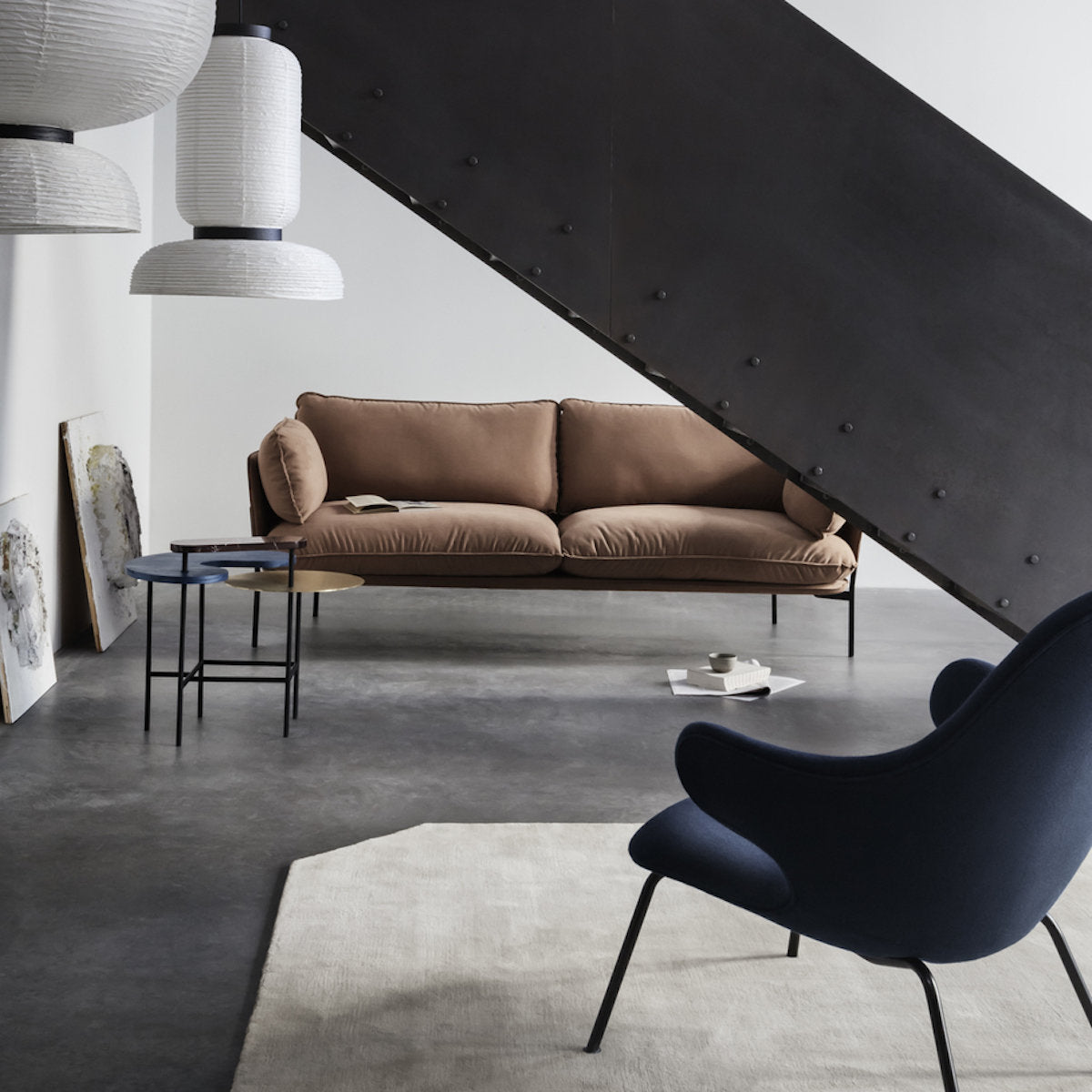 Fauteuil en laine gris JH14 Catch - &tradition - The Cool Republic