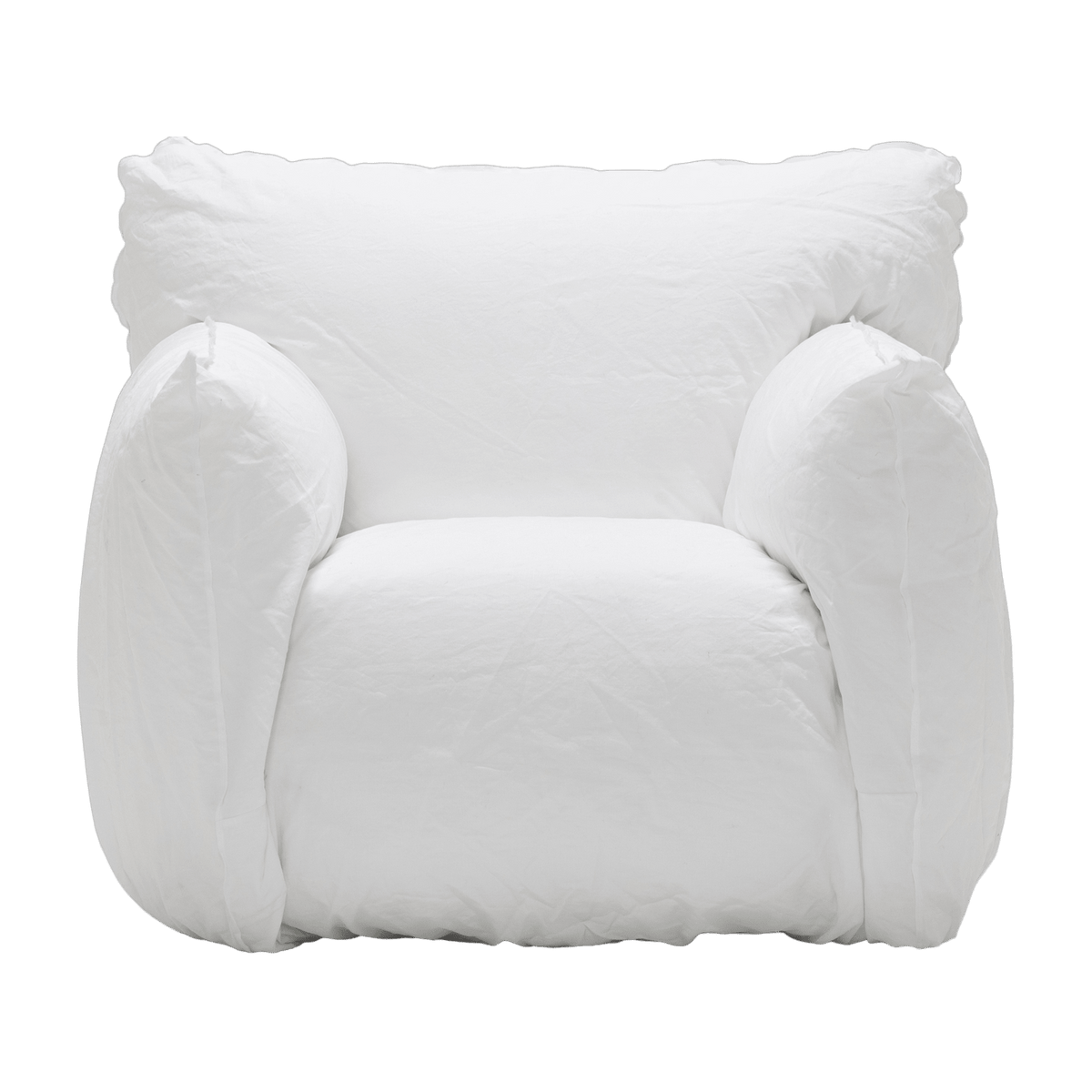 Fauteuil en lin blanc Nuvola 05 - Gervasoni - The Cool Republic
