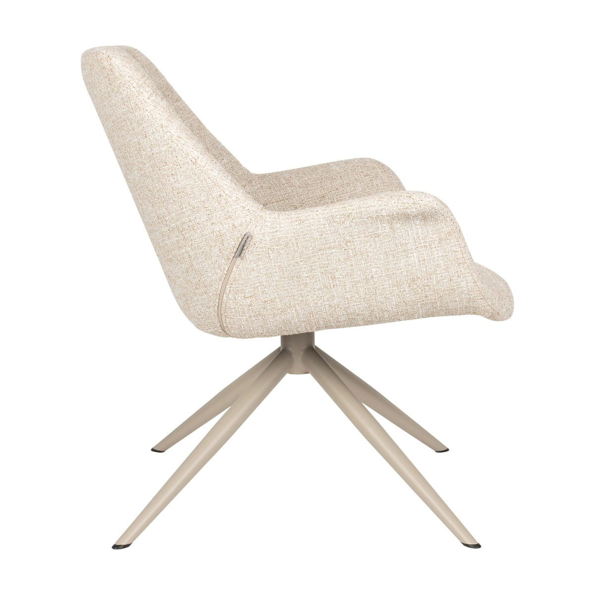 Fauteuil en métal et tissu beige 80,5x84,5x78,5cm Doulton - Zuiver — vue 5