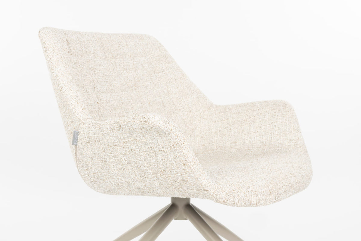 Fauteuil en métal et tissu beige 80,5x84,5x78,5cm Doulton - Zuiver — vue 9