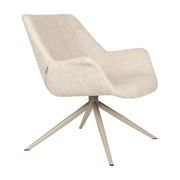 Fauteuil en métal et tissu beige 80,5x84,5x78,5cm Doulton - Zuiver