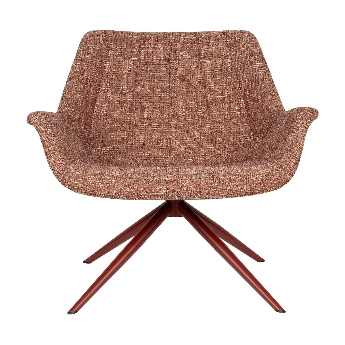 Fauteuil en métal et tissu rouge 80,5x84,5x78,5cm Doulton - Zuiver — vue 5