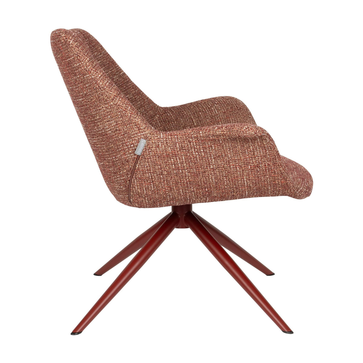 Fauteuil en métal et tissu rouge 80,5x84,5x78,5cm Doulton - Zuiver — vue 6
