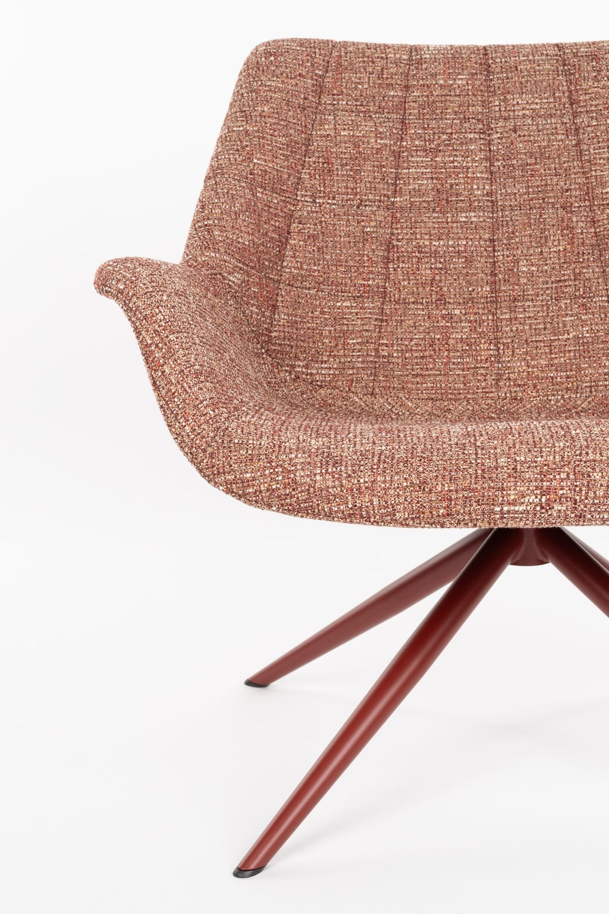 Fauteuil en métal et tissu rouge 80,5x84,5x78,5cm Doulton - Zuiver — vue 9