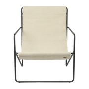 Fauteuil en métal noir et tissu recyclé cloud 63 x 77 cm Desert - Ferm Living - The Cool Republic