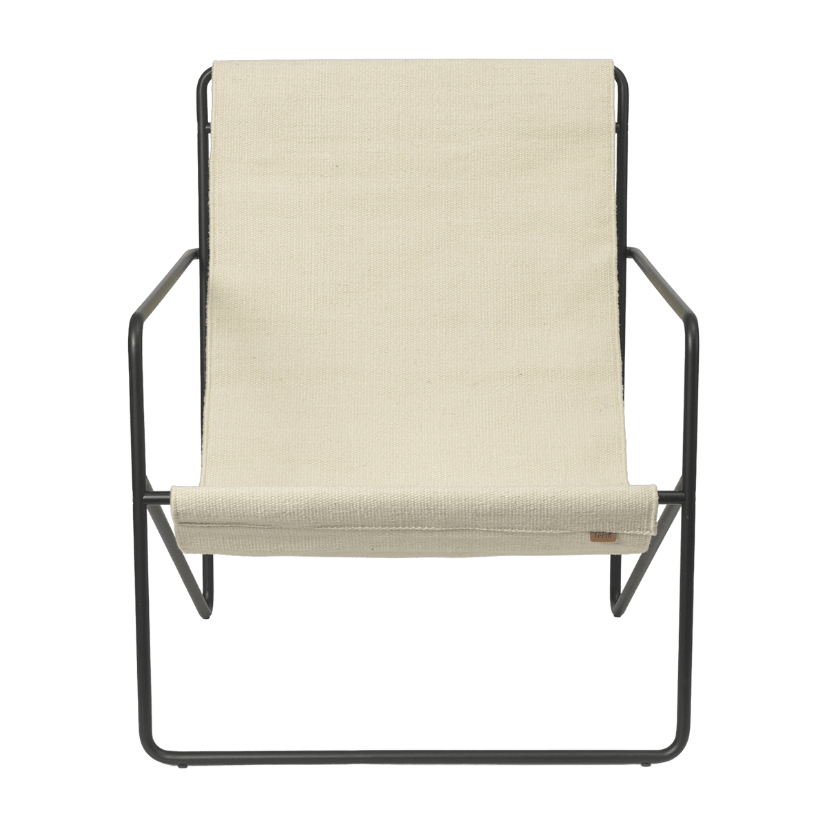 Fauteuil en métal noir et tissu recyclé cloud 63 x 77 cm Desert - Ferm Living - The Cool Republic