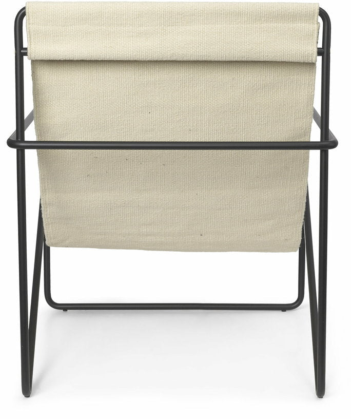 Fauteuil en métal noir et tissu recyclé cloud 63 x 77 cm Desert - Ferm Living - The Cool Republic