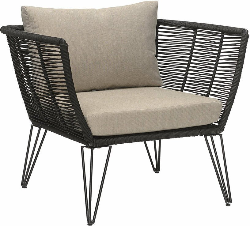 Fauteuil en métal noir outdoor Mundo - Bloomingville - The Cool Republic