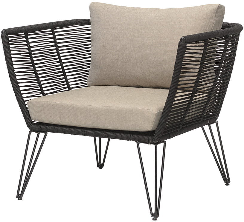 Fauteuil en métal noir outdoor Mundo - Bloomingville - The Cool Republic