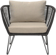 Fauteuil en métal noir outdoor Mundo - Bloomingville - The Cool Republic