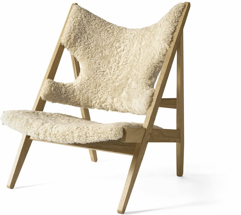 Fauteuil en mouton naturel 71 x 67 cm Knitting - Audo - The Cool Republic