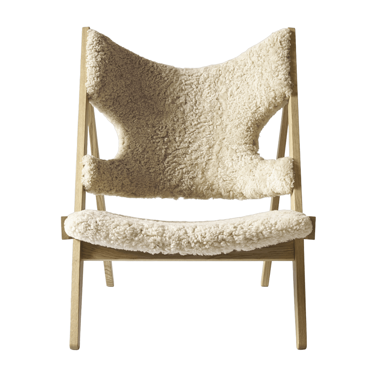 Fauteuil en mouton naturel 71 x 67 cm Knitting - Audo - The Cool Republic