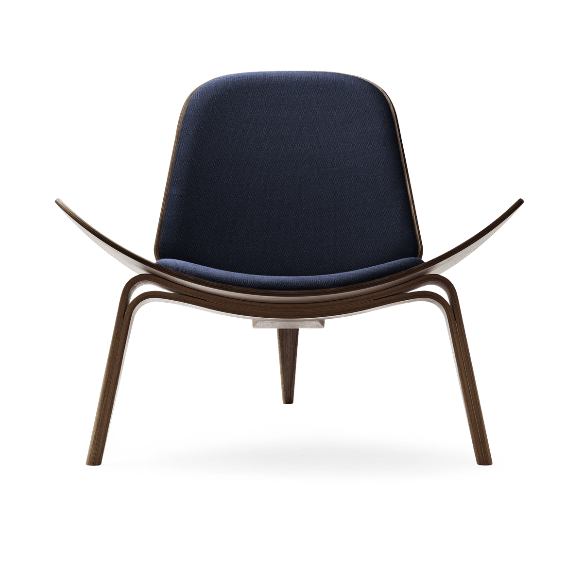 Fauteuil en noyer huilé et assise canvas 794 74cm CH07 - Carl Hansen & Søn - The Cool Republic
