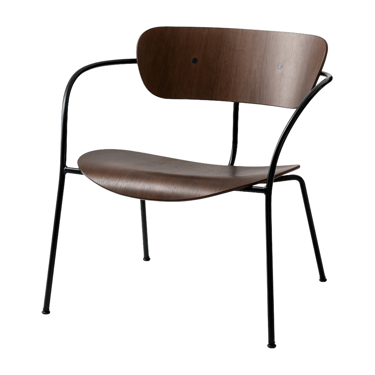 Fauteuil en noyer laqué AV5 Pavilion - &tradition - The Cool Republic