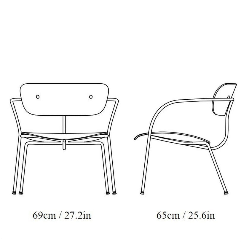 Fauteuil en noyer laqué et tissu Maple AV6 Pavilion - &tradition - The Cool Republic