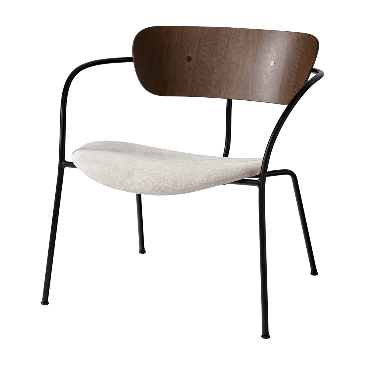 Fauteuil en noyer laqué et tissu Maple AV6 Pavilion - &tradition - The Cool Republic