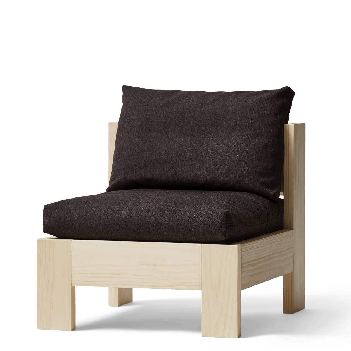 Fauteuil en pin et laine britannique peignée 65x72,5x62,5cm Icon - Form&Refine - The Cool Republic