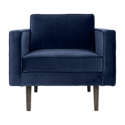 Fauteuil en polyester insignia blue 84x88 cm Wind - Broste Copenhagen - The Cool Republic