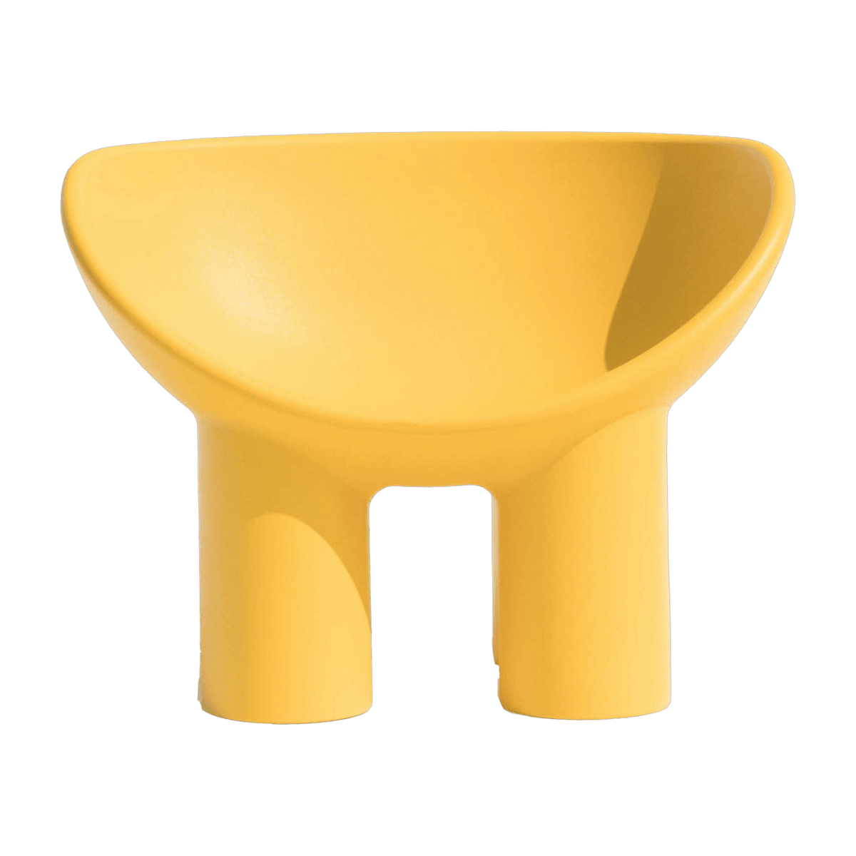 Ochre polyethylene armchair Roly Poly - Driade - The Cool Republic