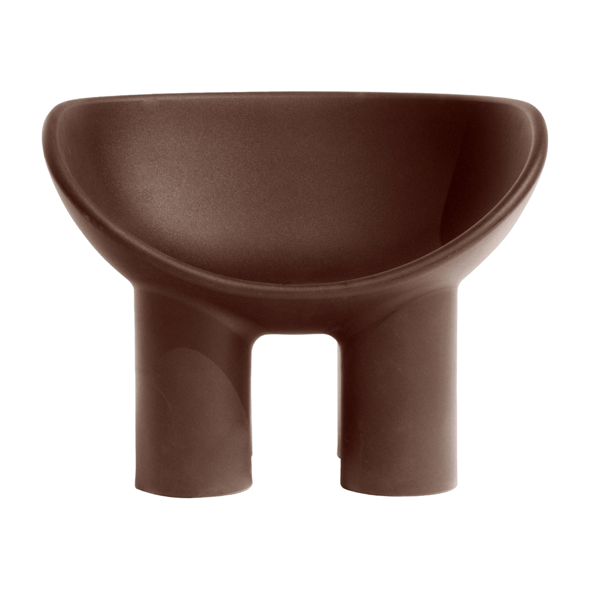 Armchair in brown polyethylene Roly Poly - Driade - The Cool Republic