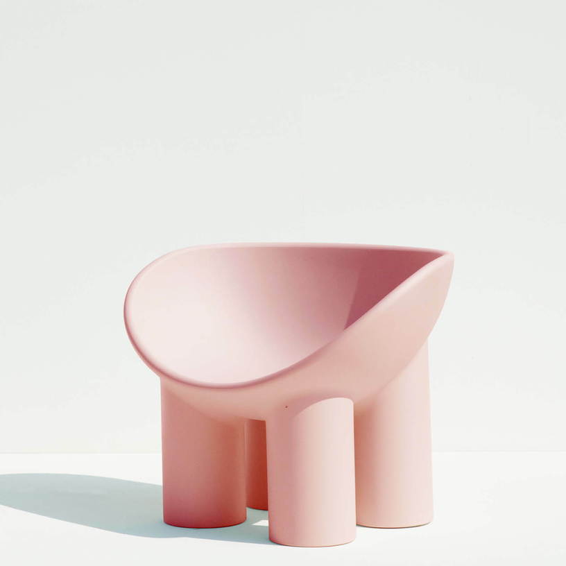Fauteuil en polyéthylène rose Roly Poly - Driade - The Cool Republic
