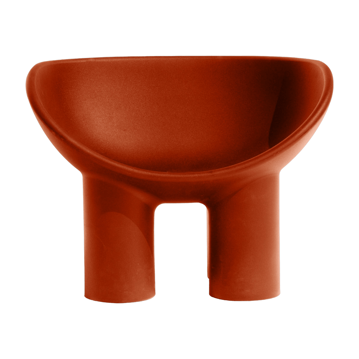 Brick red polyethylene armchair Roly Poly - Driade - The Cool Republic