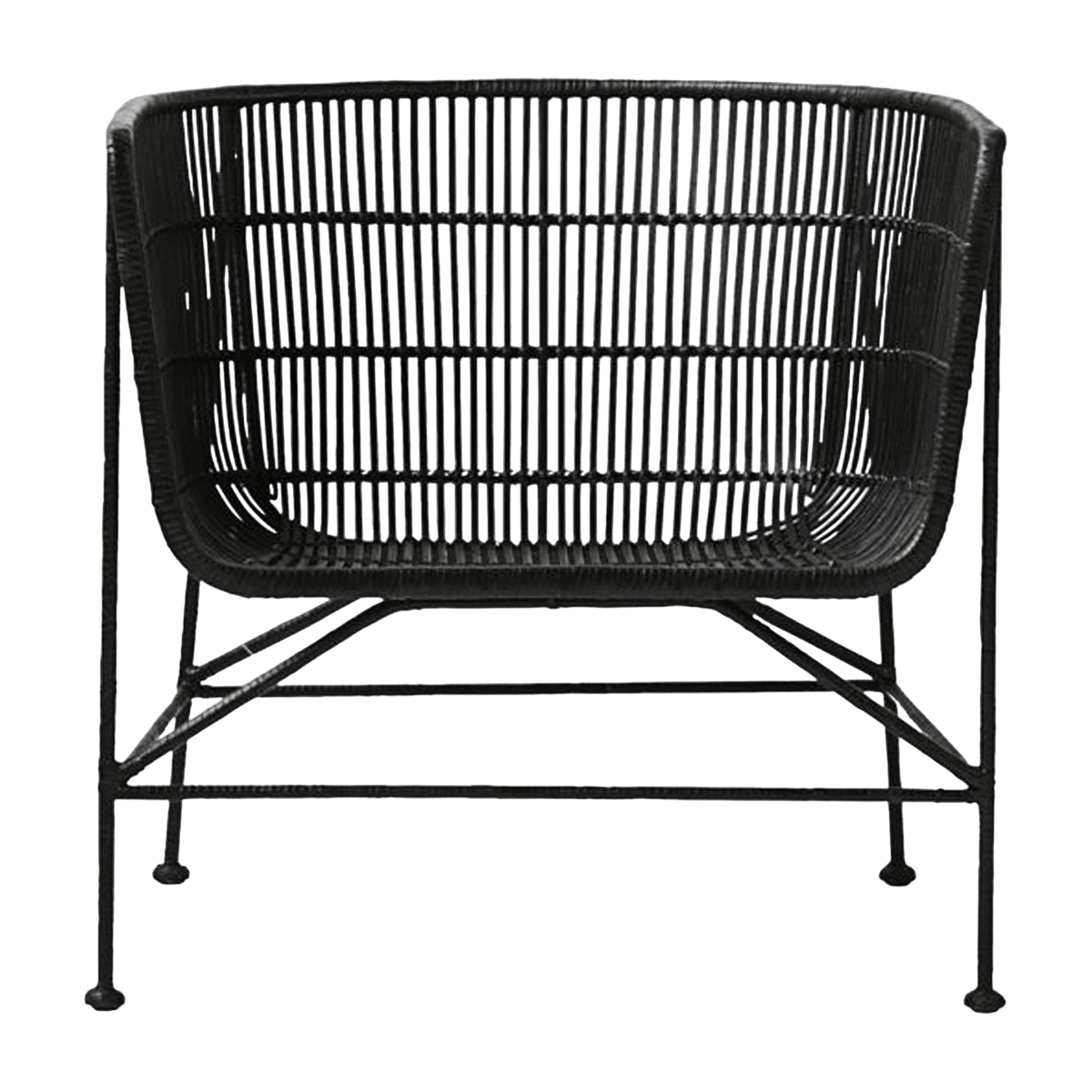 Fauteuil en rotin noir Coon - House Doctor - The Cool Republic