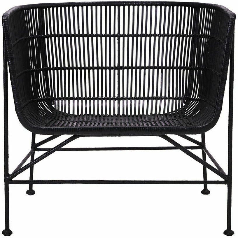 Fauteuil en rotin noir Coon - House Doctor - The Cool Republic