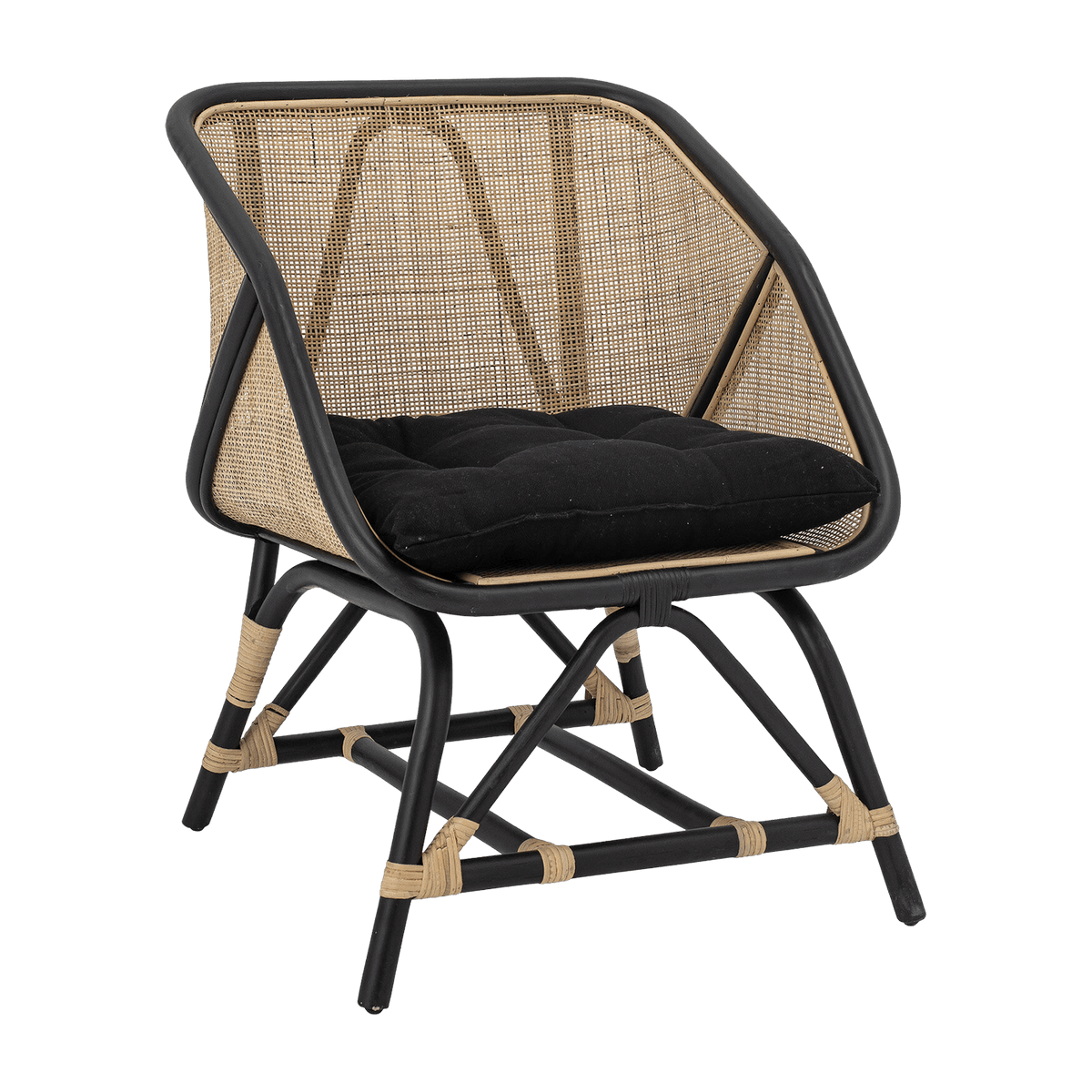 Fauteuil en Rotin noir Loue - Bloomingville - The Cool Republic