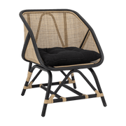 Fauteuil en Rotin noir Loue - Bloomingville - The Cool Republic