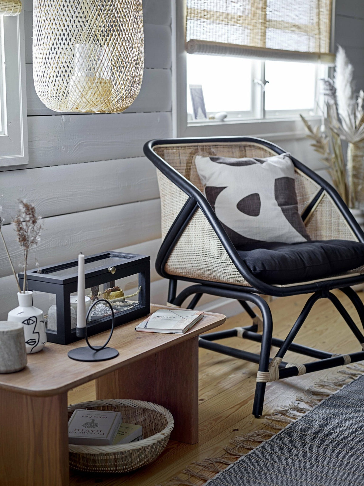 Fauteuil en Rotin noir Loue - Bloomingville - The Cool Republic