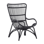 Fauteuil en rotin noir Monet - Sika Design - The Cool Republic