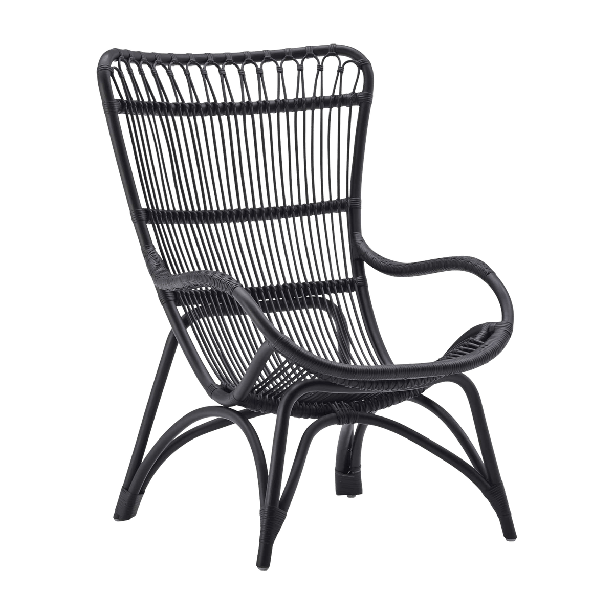 Fauteuil en rotin noir Monet - Sika Design - The Cool Republic