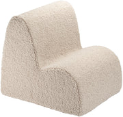 Fauteuil en sherpa bouclé biscuit 60x50cm Cloud chair - Wigiwama