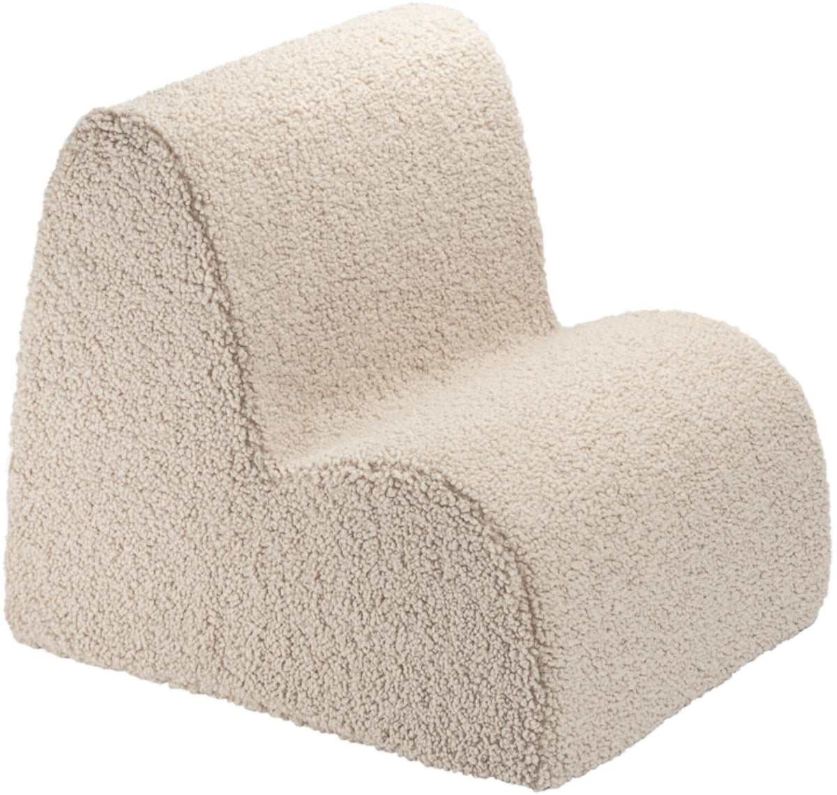 Fauteuil en sherpa bouclé biscuit 60x50cm Cloud chair - Wigiwama