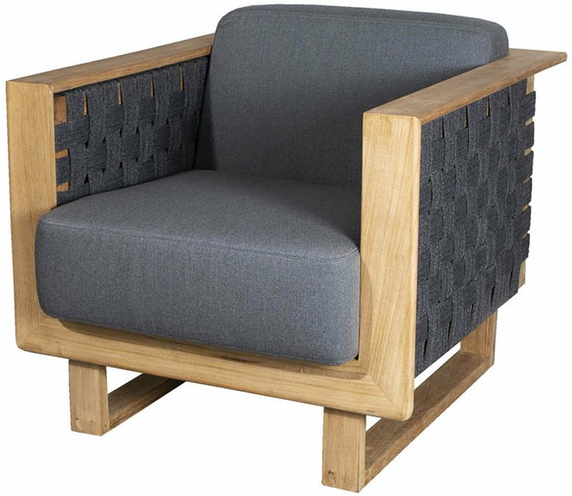 Fauteuil en teck Angle - Cane - Line - The Cool Republic