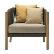 Fauteuil en teck et corde noir Lento - Vincent Sheppard - The Cool Republic