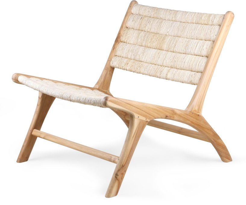 Fauteuil en teck et fibres naturelles Abaca - HKliving - The Cool Republic