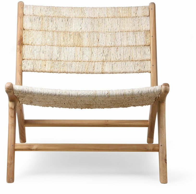 Fauteuil en teck et fibres naturelles Abaca - HKliving - The Cool Republic
