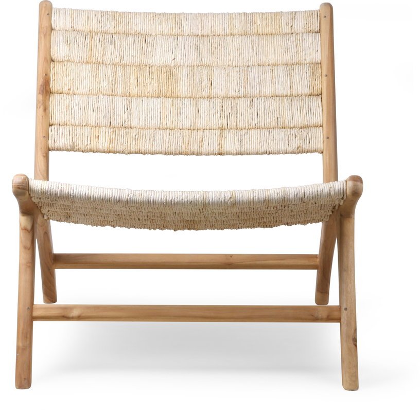 Fauteuil en teck et fibres naturelles Abaca - HKliving - The Cool Republic