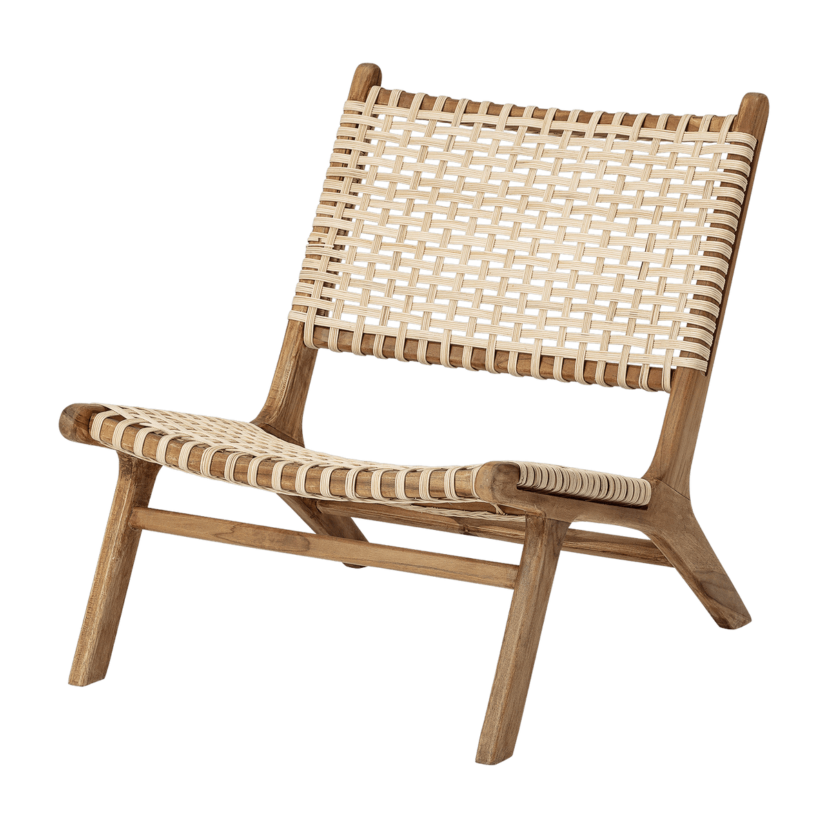Fauteuil en teck et rotin Keila - Bloomingville - The Cool Republic