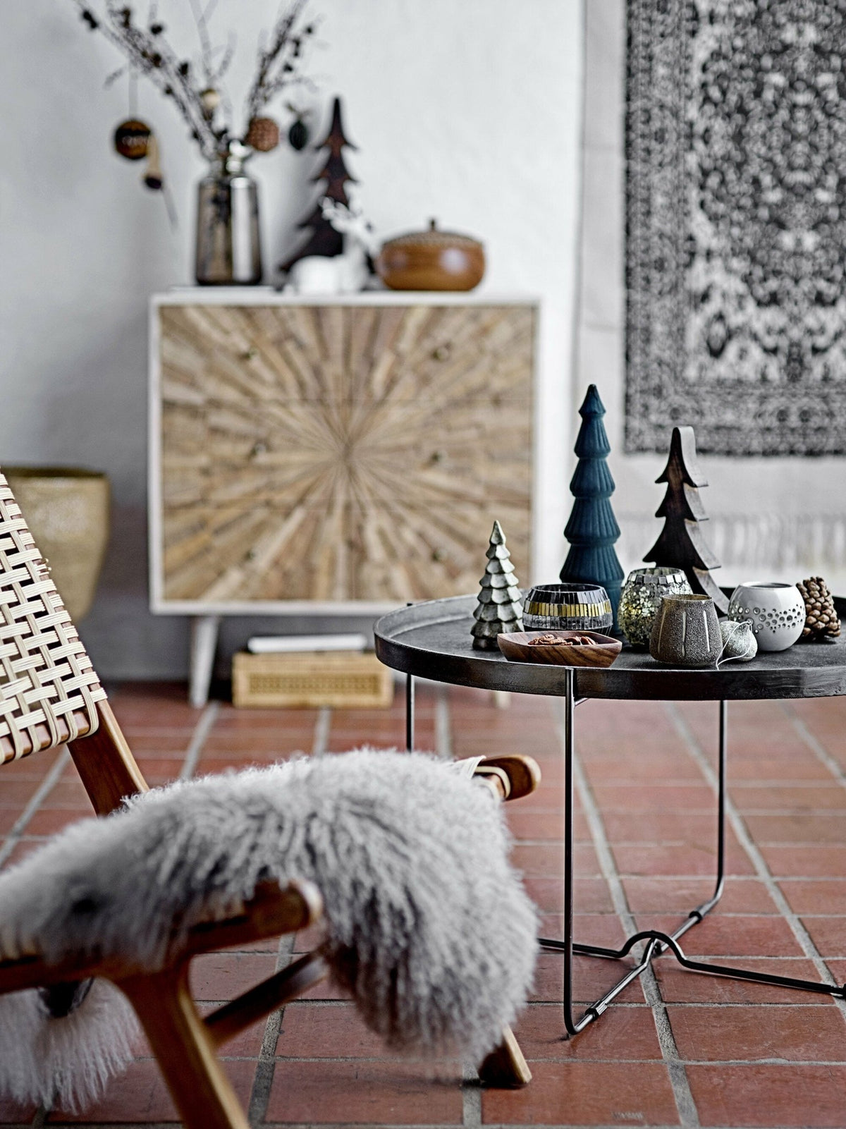 Fauteuil en teck et rotin Keila - Bloomingville - The Cool Republic