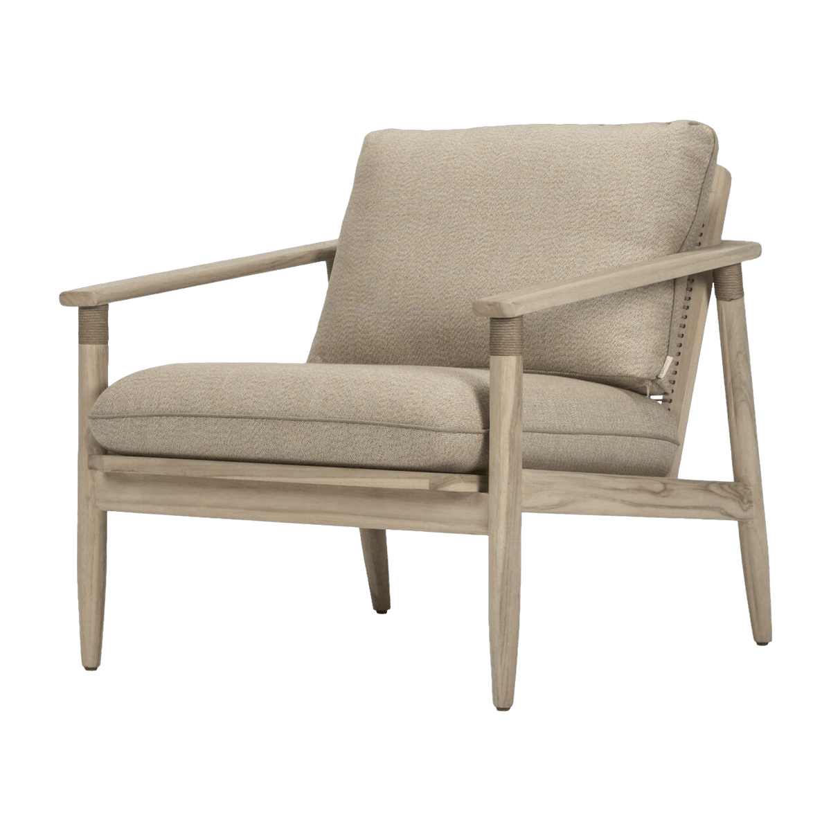 Fauteuil en teck vieilli et tissu Savane David - Vincent Sheppard - The Cool Republic