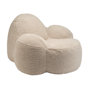 Fauteuil en teddy beige 90x100x60cm Momo - Wigiwama