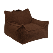 Fauteuil en teddy bouclé marron 90x82x56cm Warm Hazel - Wigiwama