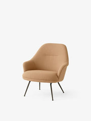 Fauteuil en tissu beige Yoredale UDA30 et acier noir Rely HW140 - &tradition - The Cool Republic